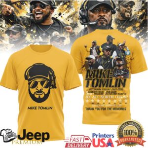 Mike Tomlin Official NFL Thank You For The Memories 3D Shirt