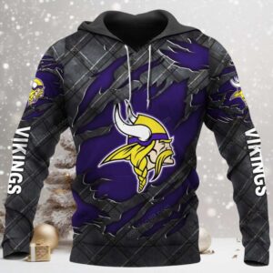 Minnesota Vikings Black Metal 2026 Official Hoodie