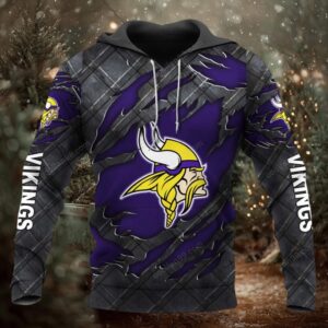 Minnesota Vikings Black Metal 2026 Official Hoodie