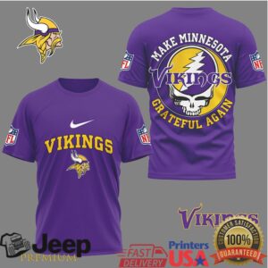 Minnesota Vikings Make Minnesota Grateful Again Grateful Dead Style Tee