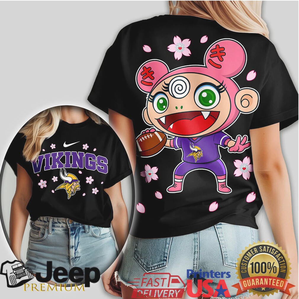 Minnesota Vikings Murakami Anime Kawaii Sakura Tshirt Minnesota Vikings Murakami Anime Kawaii Sakura Tshirt