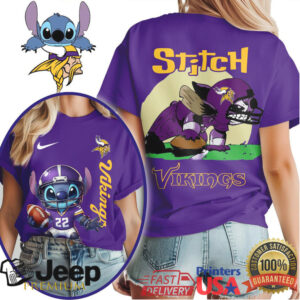Minnesota Vikings NFL Stitch Charging 3D Shirt Minnesota Vikings NFL Stitch Charging 3D Shirt