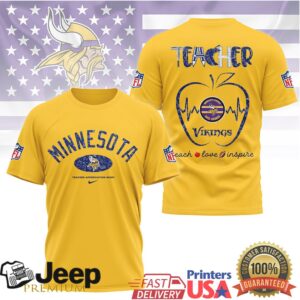 Minnesota Vikings Nfl Teacher Appreciation Teach Love Inspire Shirt Minnesota Vikings Nfl Teacher Appreciation Teach Love Inspire Shirt