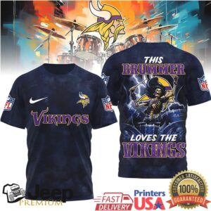 Minnesota Vikings Official NFL Drummer 3D Shirt