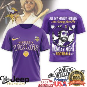 Minnesota Vikings Official NFL Hank Williams Jr. 3D Shirt