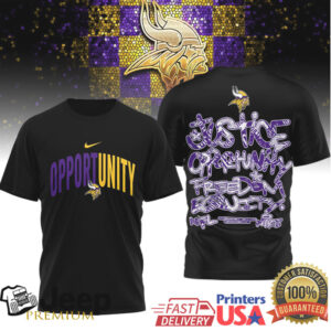 Minnesota Vikings Official NFL Inspire Change Opportunity 3D Shirt
