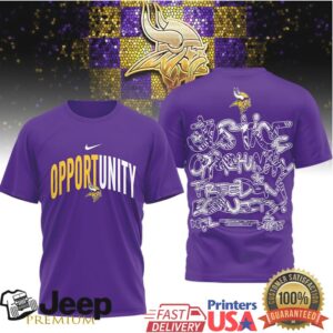Minnesota Vikings Official NFL Inspire Change Opportunity 3D Shirt