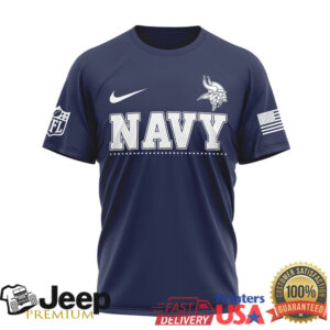 Minnesota Vikings Official NFL Navy Veteran 3D Shirt