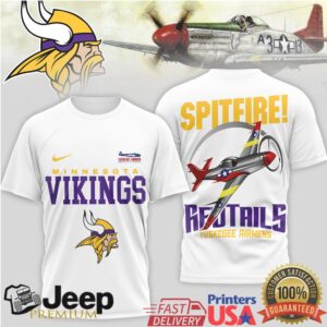 Minnesota Vikings Official NFL Tuskegee Airmen 3D Shirt