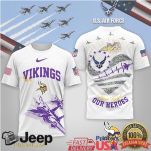 Minnesota Vikings Official NFL US Air Force 3D Shirt