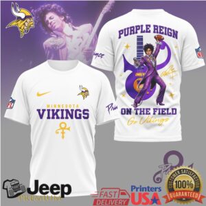 Minnesota Vikings Purple Reign Prince Hometown Legend Tribute Football Tee