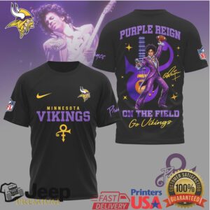 Minnesota Vikings Purple Reign Prince Hometown Legend Tribute Football Tee