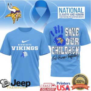 Minnesota Vikings Save Our Children End Human Trafficking Awareness Shirt