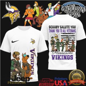 Minnesota Vikings Scooby Doo Salute You Veteran’s Day T Shirt Minnesota Vikings Scooby Doo Salute You Veteran’s Day T Shirt