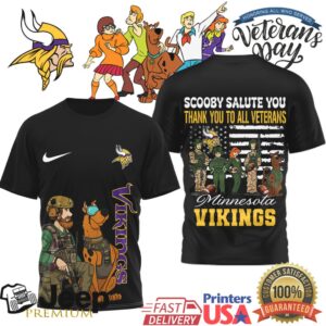 Minnesota Vikings Scooby Doo Salute You Veteran’s Day T Shirt