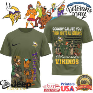 Minnesota Vikings Scooby Doo Salute You Veteran’s Day T Shirt