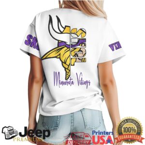 Minnesota Vikings Skol Glitter Lips Viking Mascot Gameday Tee