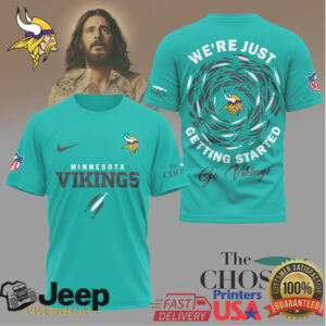 Minnesota Vikings The Chosen T Shirt Religious Theme NFL Graphic Tee