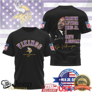Minnesota VikingsOfficial NFL Martin Luther King JR. Day 3D Shirt