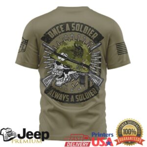 Minnesota VikingsOfficial NFL Once A Soldier Always A Soldier 3D Shirt
