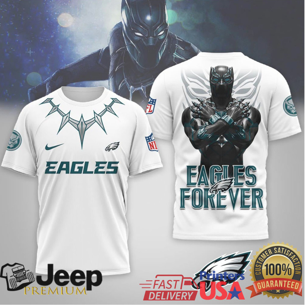 Philadelphia Eagles Official NFL Black Panther 3D Shirt Philadelphia Eagles Official NFL Black Panther 3D Shirt