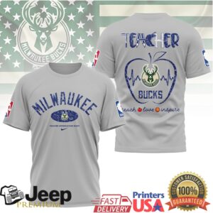 NBA Milwaukee Bucks Teacher Appreciation Night Shirt Teach Love Inspire