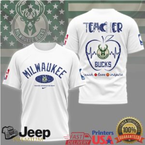 NBA Milwaukee Bucks Teacher Appreciation Night Shirt Teach Love Inspire