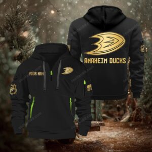NHL Anaheim Ducks Gold Logo Quarter 2026 Zip Hoodie