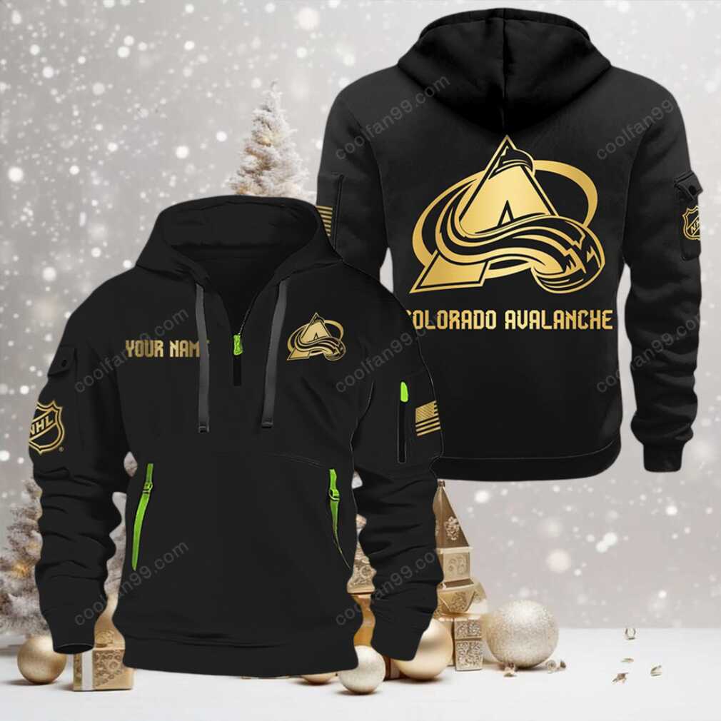 NHL Colorado Avalanche Gold Logo Quarter 2026 Zip Hoodie NHL Colorado Avalanche Gold Logo Quarter 2026 Zip Hoodie