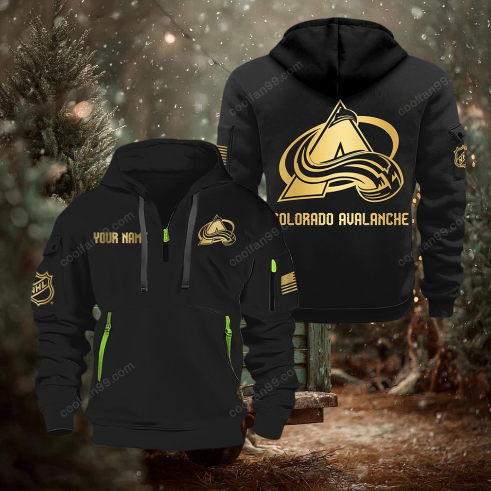 NHL Colorado Avalanche Gold Logo Quarter 2026 Zip Hoodie NHL Colorado Avalanche Gold Logo Quarter 2026 Zip Hoodie