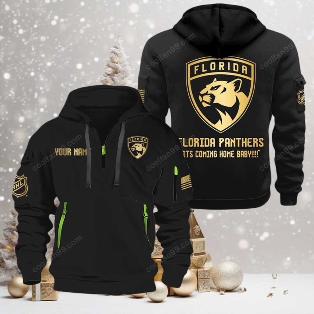 NHL Florida Panthers Gold Logo Quarter 2026 Zip Hoodie NHL Florida Panthers Gold Logo Quarter 2026 Zip Hoodie