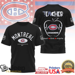 NHL Montreal Canadiens Teacher Appreciation Night Shirt Teach Love Inspire NHL Montreal Canadiens Teacher Appreciation Night Shirt Teach Love Inspire