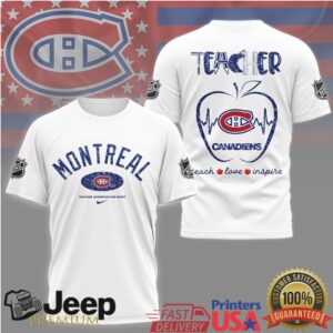 NHL Montreal Canadiens Teacher Appreciation Night Shirt Teach Love Inspire