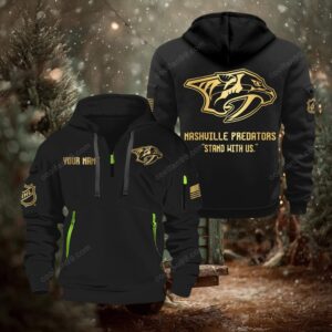 NHL Nashville Predators Gold Logo Quarter 2026 Zip Hoodie