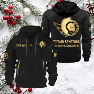 NHL Ottawa Senators Gold Logo Quarter 2026 Zip Hoodie