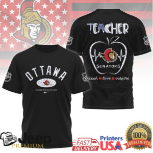 NHL Ottawa Senators Teacher Appreciation Night Shirt Teach Love Inspire NHL Ottawa Senators Teacher Appreciation Night Shirt Teach Love Inspire