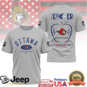 NHL Ottawa Senators Teacher Appreciation Night Shirt Teach Love Inspire