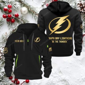 NHL Tampa Bay Lightning Gold Logo Quarter 2026 Zip Hoodie