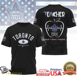 NHL Toronto Maple Leafs Teacher Appreciation Night Shirt Teach Love Inspire NHL Toronto Maple Leafs Teacher Appreciation Night Shirt Teach Love Inspire