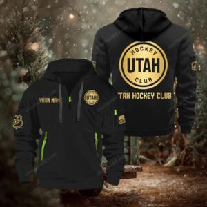 NHL Utah Mammoth Gold Logo Quarter 2026 Zip Hoodie