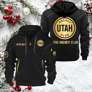 NHL Utah Mammoth Gold Logo Quarter 2026 Zip Hoodie