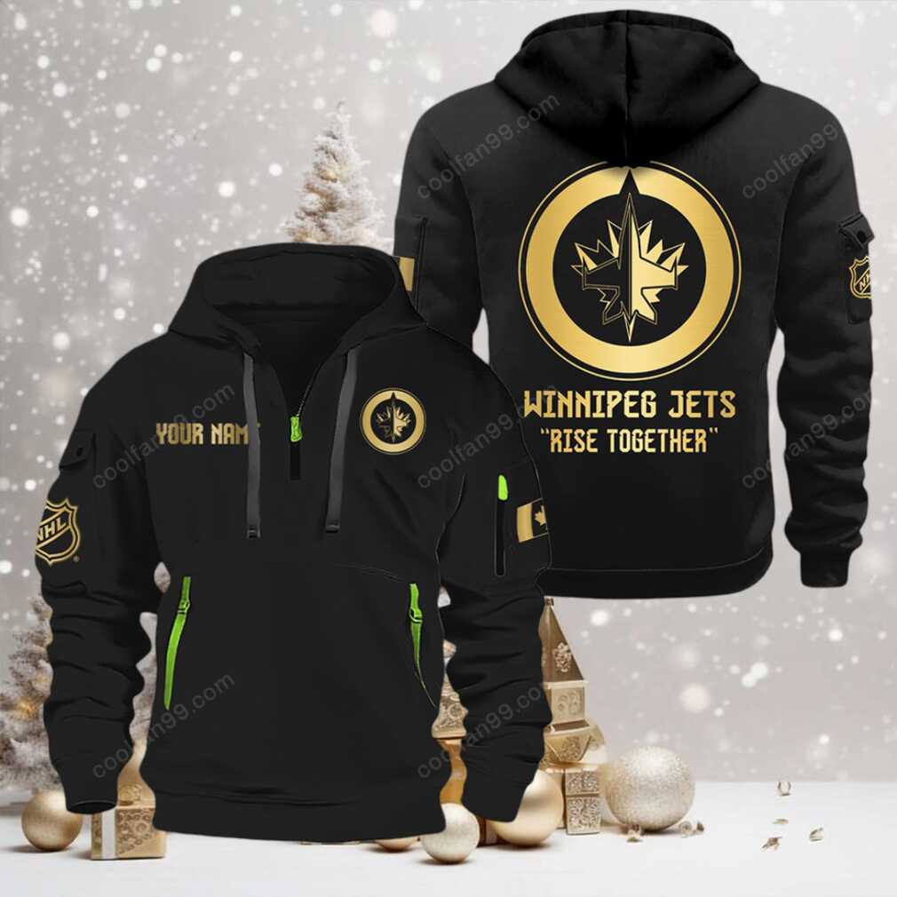 NHL Winnipeg Jets Gold Logo Quarter 2026 Zip Hoodie NHL Winnipeg Jets Gold Logo Quarter 2026 Zip Hoodie