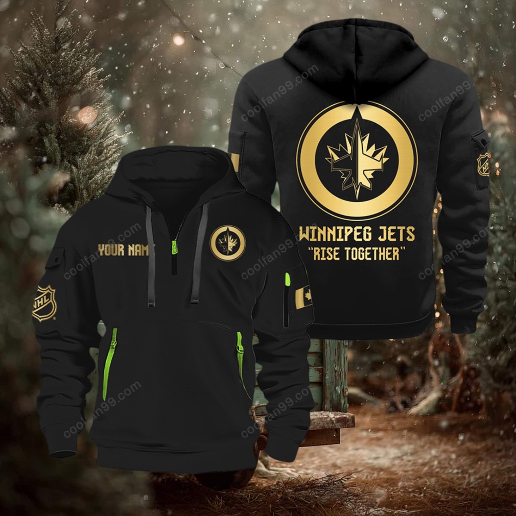 NHL Winnipeg Jets Gold Logo Quarter 2026 Zip Hoodie NHL Winnipeg Jets Gold Logo Quarter 2026 Zip Hoodie