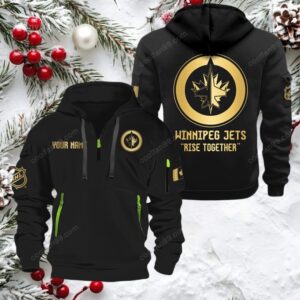 NHL Winnipeg Jets Gold Logo Quarter 2026 Zip Hoodie