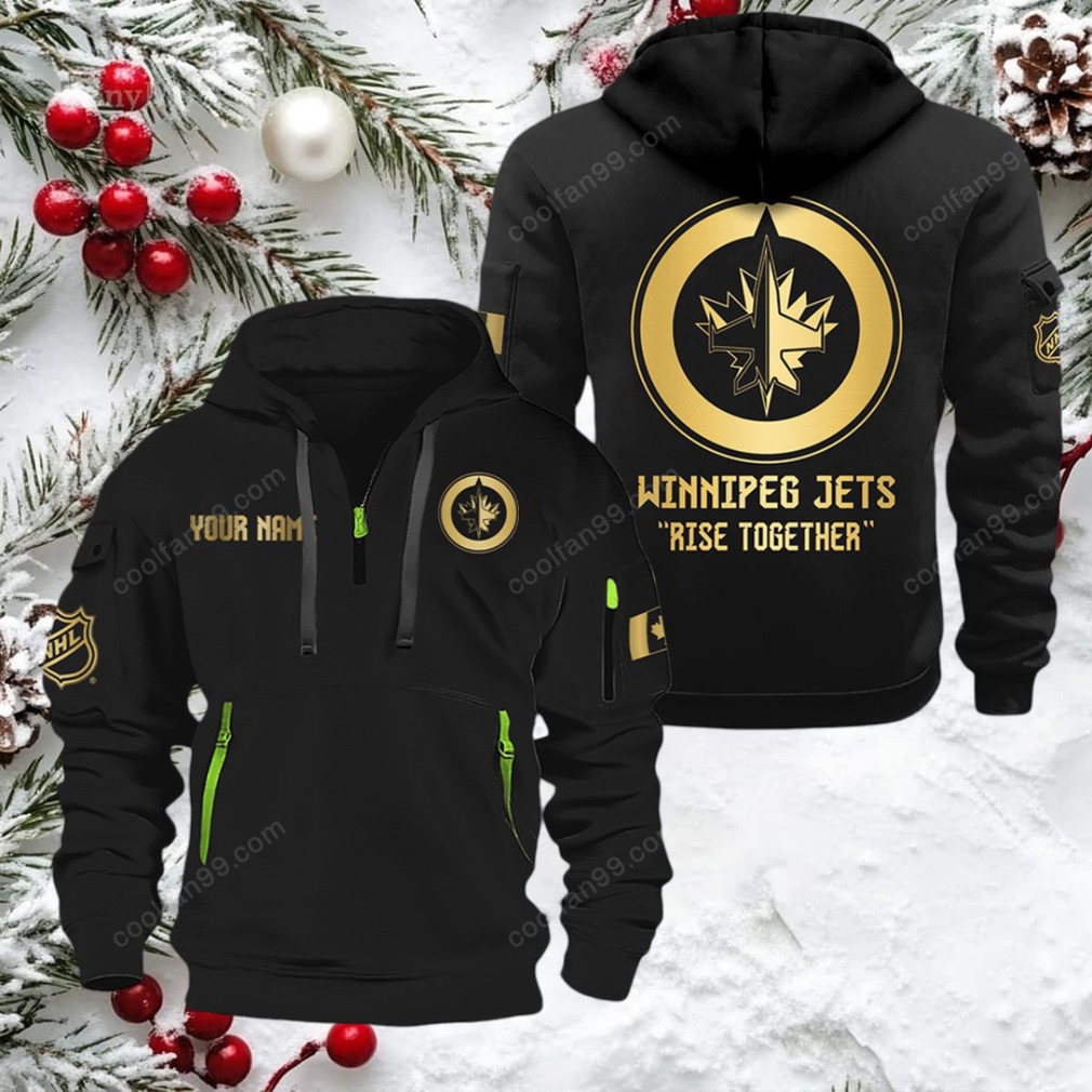 NHL Winnipeg Jets Gold Logo Quarter 2026 Zip Hoodie NHL Winnipeg Jets Gold Logo Quarter 2026 Zip Hoodie