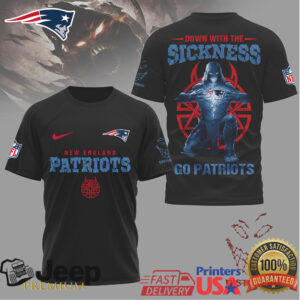New England Patriots Disturbed Down With The Sickness Tshirt