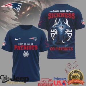 New England Patriots Disturbed Down With The Sickness Tshirt