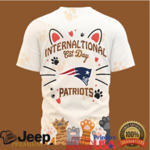 New England Patriots International Cat Day Paw Print Graphic Tshirt New England Patriots International Cat Day Paw Print Graphic Tshirt
