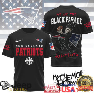 New England Patriots My Chemical Romance Black Parade T Shirt New England Patriots My Chemical Romance Black Parade T Shirt