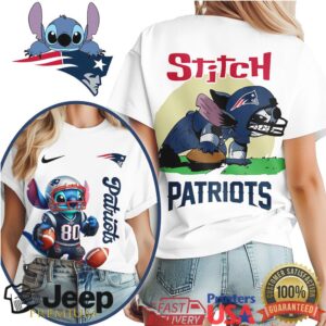 New England Patriots NFL Stitch Charging 3D Shirt